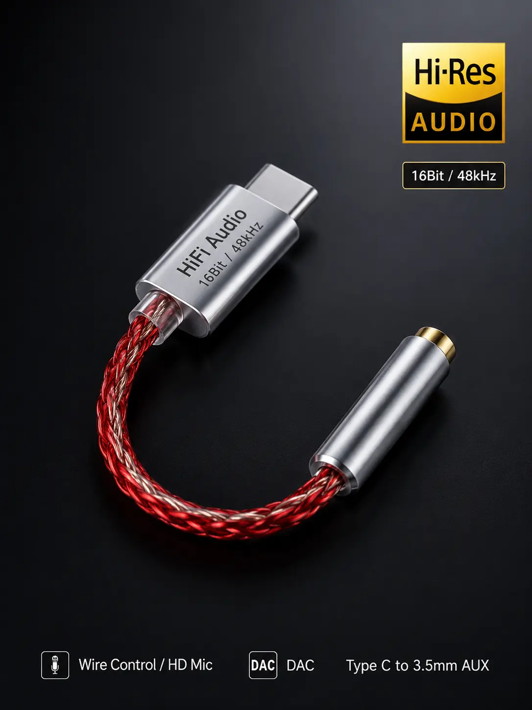 Adaptador USB-C a 3.5mm